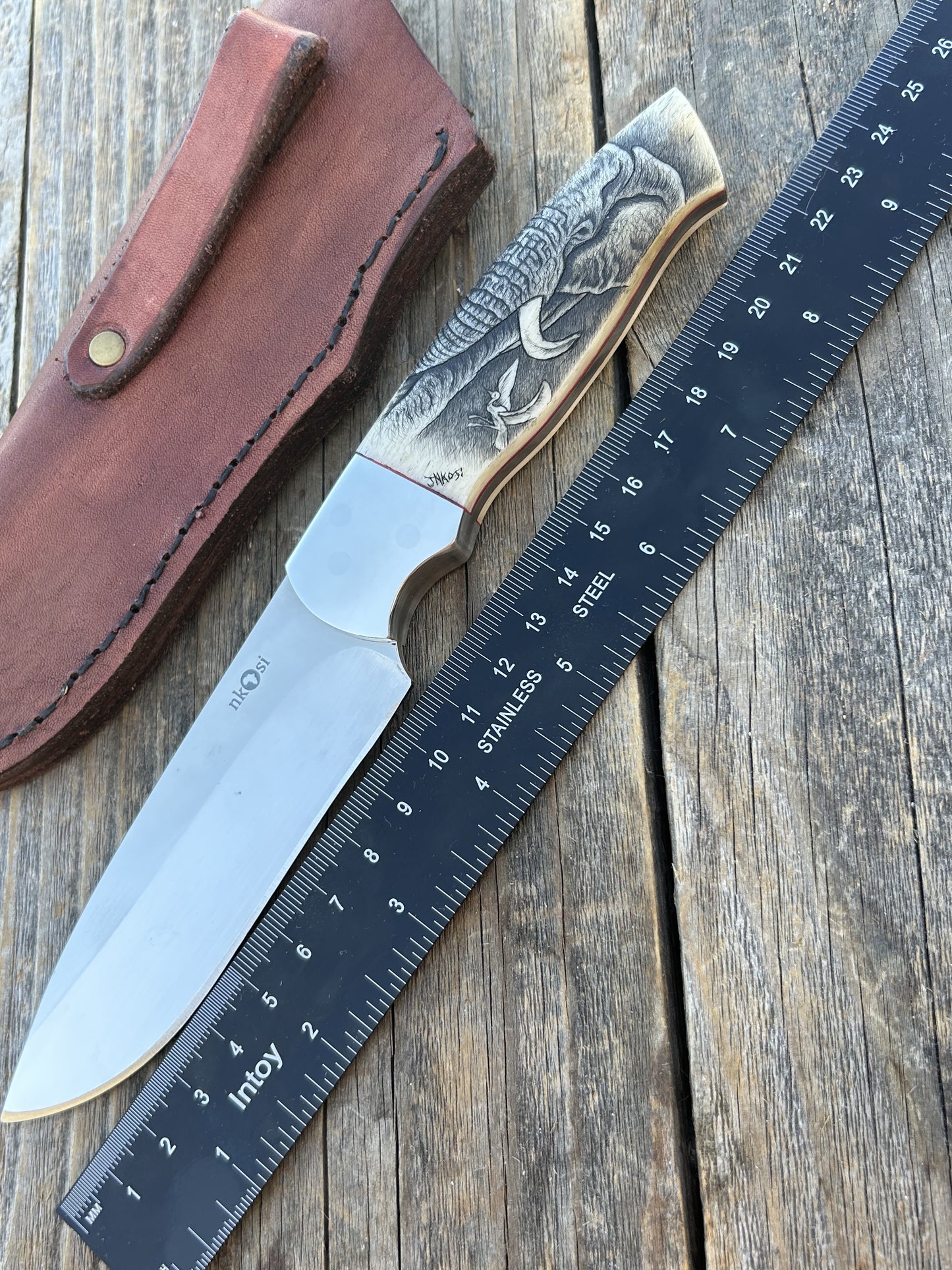 Nkosi - Elephant Scrimshaw